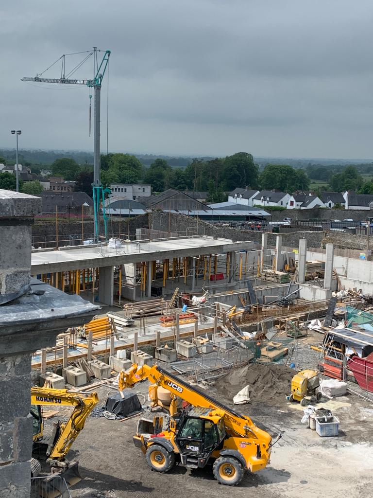 concrete pillars of a hotel under construction